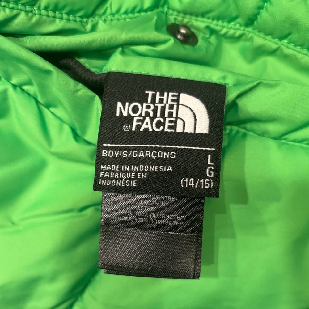 The North Face Boys' Jacket in Bright Green with Black Logo Tag
